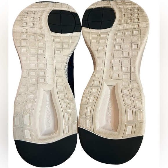 Lacoste Men`s  Court-Drive Textured Knit Sneaker Size 12Navy/Red - Picture 5 of 9